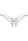 Butterfly Crotchless Panties With Pearl Sequin Detail - White - SPECIAL