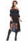 Gauze High Low Peasant Dress With Tie Up Waist And Sleeves