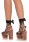 Fence Net Bow Top Anklets