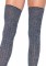 6907 Heather Acrylic Rib Knit Thigh Highs