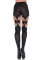 Opaque Illusion Garterbelt Tights With Front And Back Bow