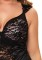 Retro Stretch Lace Teddy Padded Underwire Satin Cups And Wide Straps