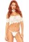 81573 3 Pc Eyelash Lace Strapless Crop Top With Cuff Sleeves, Choker, And Matchi