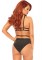81576 2 Pc Shimmer Lurex Opaque Cage Strap Bra Top And Matching Strappy Brazilia