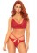 81578 2 Pc Sweetheart Lace Bralette And Matching Strappy Cut Out G String
