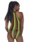 81585 Rasta Net Racer Back Bodysuit With Snap Crotch