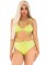 81602 2 Pc Opaque Cage Strap Bra Top And Strappy Brazilian Briefs