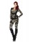 2 Piece Pretty Paratrooper Zipper Front Camo Jumpsuit And Body Harness