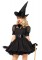 3 Piece Bewitching Witch Dress With Organza Belt Hat