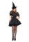 3 Piece Bewitching Witch Dress With Organza Belt Hat
