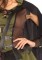 3 Piece Darling Robin Hood Dress With One Shoulder Cape Cuffs Money Bag