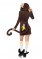 Cozy Monkey Dress With Attached Tail And Funny Face Hood