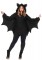 Cozy Bat,dress With Bat Wing Sleeves And Furry Ear Hood