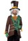 5 Piece Classic Mad Hatter Jacket Vest Bow Tie Gloves Hat