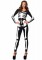 85346 Spandex Printed Glow In The Dark Skeleton Catsuit