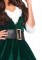 85356 2 Piece Mrs Claus, Velvet Hooded Dress And Belt