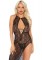 Swirl Lace Long Dress With Lace Up Front With G String