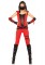 4 Piece Ninja Assassin,catsuit With Leg Wrap,belt,arm Warmers,mask