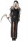 2 Piece Sexy Soul Stealer High Slit Hooded Dress With Waist Sash Choker