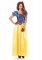 2 Piece Classic Snow White,long Dress With Matching Bow Headband