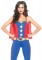 3 Piece Comic Book Hero Halter Catsuit With Cape Belt Headband