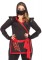 4 Piece Ninja Assassin Hooded Cross Body Top Pants Gauntlets Mask