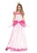2 Piece Classic Pink Princess Long Satin Gown And Crown Headband