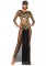 85512 3 Piece Nile Queen Catsuit Dress With Jewel Collar Head Piece