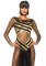 85512 3 Piece Nile Queen Catsuit Dress With Jewel Collar Head Piece