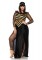 85512X 3 Piece Nile Queen, Catsuit, Cut Out Dress, Draped Head Piece