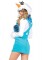 Cozy Snowman Zipper Front Fleece Dress With Cozy Scarf