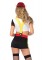 2 Piece Code Red Cutie,zipper Front Crop Top,suspender Shorts With Badge