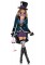85592 5 Piece Delightful Hatter, Tank Dress, Velvet Jacket, Belt, Bow Tie, Hat