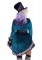 85592X 4 Piece Delightful Hatter, Coat Dress, Belt, Bow Tie And Oversized Hat