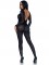 85636 Sheer Rhinestone Catsuit