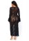 Stretch Lace Deep V Bell Sleeve Long Dress