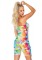 86121 Rainbow Camo Mesh Strapless Romper