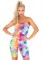 86121 Rainbow Camo Mesh Strapless Romper