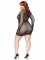 86124X Rhinestone Fishnet Gloved Mini Dress