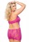 2 Piece Floral Lace Keyhole Cut Out Mini Dress,g String Plus Si Fuchsia