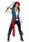 86637 3 Piece Pirate Scoundrel, Lace Up Shirt Vest, Waist Sash, Head Scarf