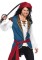 86637 3 Piece Pirate Scoundrel, Lace Up Shirt Vest, Waist Sash, Head Scarf