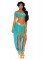 4 Piece Oasis Princess,off The Shoulder Crop Top,split Leg Harem Pants With Buil