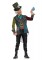 86691 3 Piece Deluxe Mad Hatter, Includes Multi Print Jacket, Neck Tie Dickie An