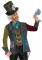 86691 3 Piece Deluxe Mad Hatter, Includes Multi Print Jacket, Neck Tie Dickie An