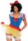 86701 3 Piece Sexy Miss Snow, Romper With Stay Up Collar, Garter Skirt With Over