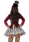 86744 3 Pc Night Ringmaster, Includes Velvet Tuxedo Dress With Sequin Lapels And