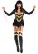 86760 2 Pc Hornet Honey, Includes Wet Look Zipper Front Garter Bodysuit With Foa