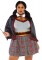 86761X 2 Pc Spellbinding School Girl, Includes Dress With Badge Accents And Cape