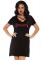 86769 Fangtastic Jersey Dress With Pockets And Cross Over Bodice Accent